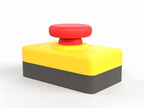 Bot&atilde;o de emerg&ecirc;ncia Modelo 3D