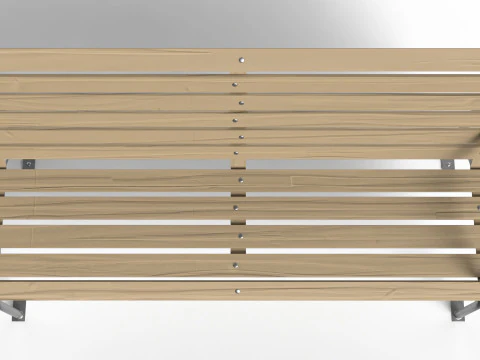Realistic Park Bench 3D Model