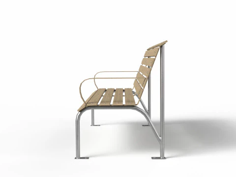 Realistic Park Bench 3D Model