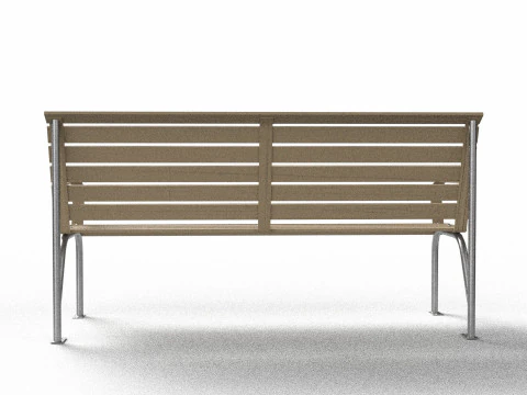 Realistic Park Bench 3D Model