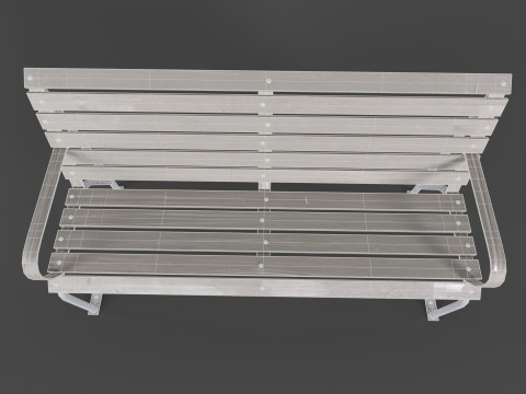 Realistic Park Bench Modèle 3D