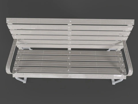 Realistic Park Bench 3D Model