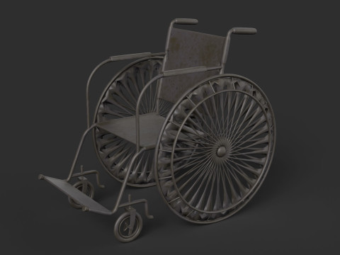 Realistic Wheelchair Model 3D