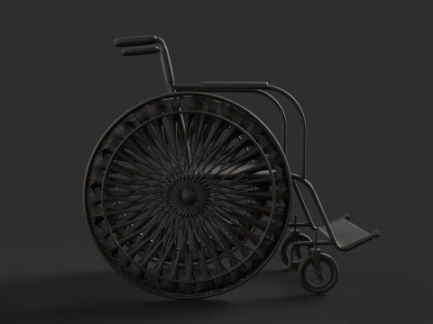 Realistic Wheelchair Model 3D