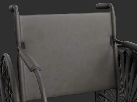 Realistic Wheelchair 3D Model