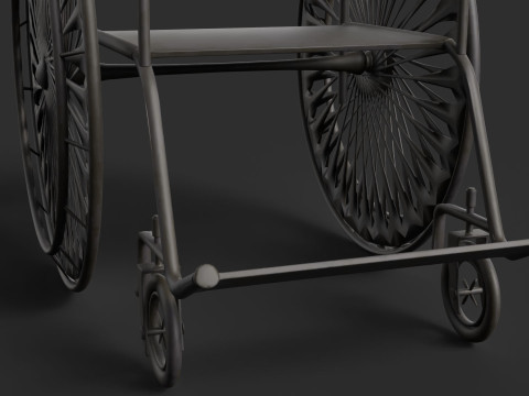 Realistic Wheelchair Model 3D
