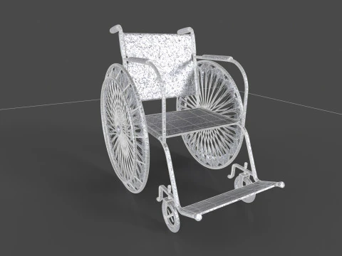 Realistic Wheelchair 3D Model