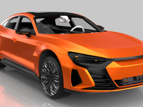 Modern Sedan Car 3D 모델
