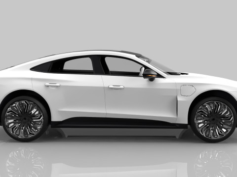 Modern Sedan Car 3D 모델