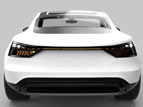 Modern Sedan Car 3D 모델