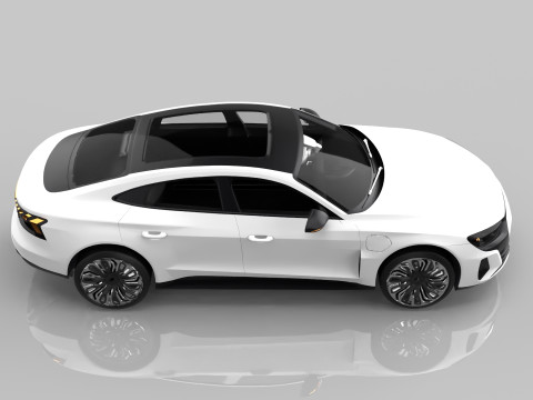 Modern Sedan Car 3D 모델