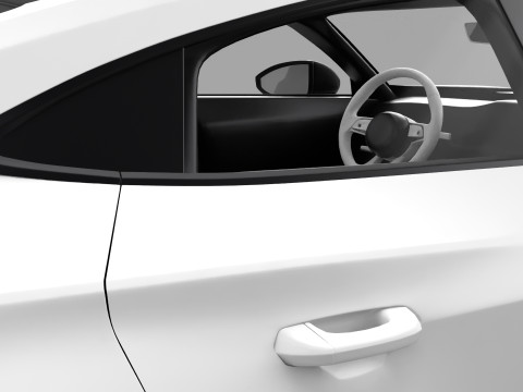 Modern Sedan Car 3D 모델
