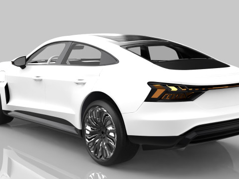 Modern Sedan Car 3D 모델