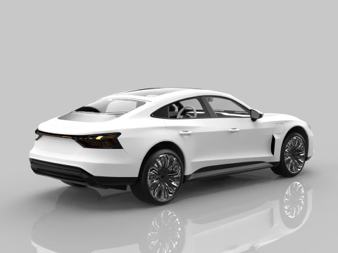 Modern Sedan Car 3D 모델