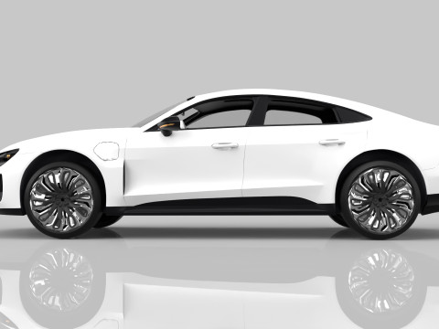 Modern Sedan Car 3D 모델