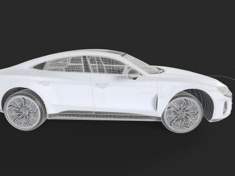Modern Sedan Car 3D 모델