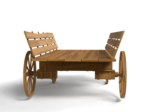 Medieval Wagon 3D Model
