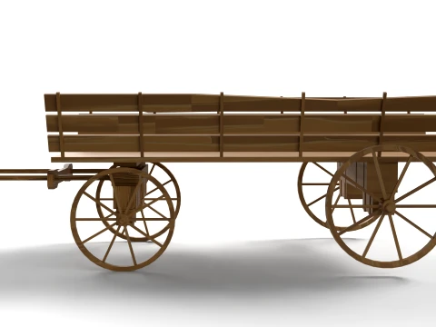 Medieval Wagon 3D Model