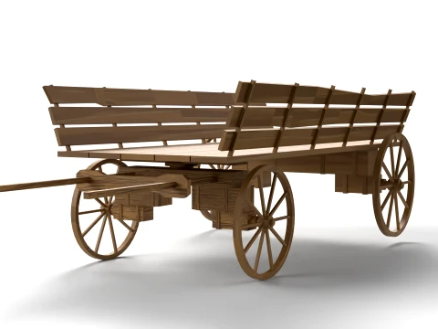 Medieval Wagon 3D Model