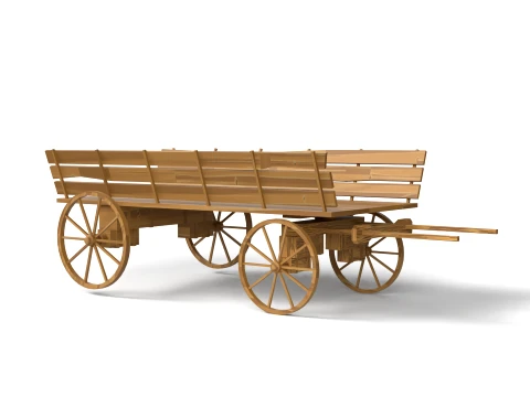 Medieval Wagon 3D Model