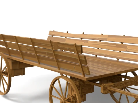 Medieval Wagon 3D Model