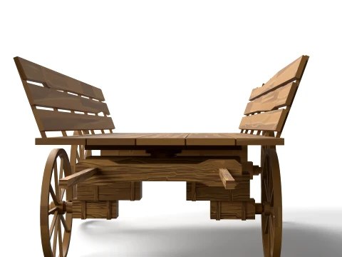 Medieval Wagon 3D Model