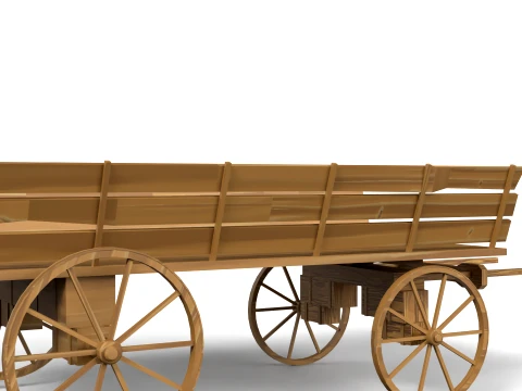 Medieval Wagon 3D Model