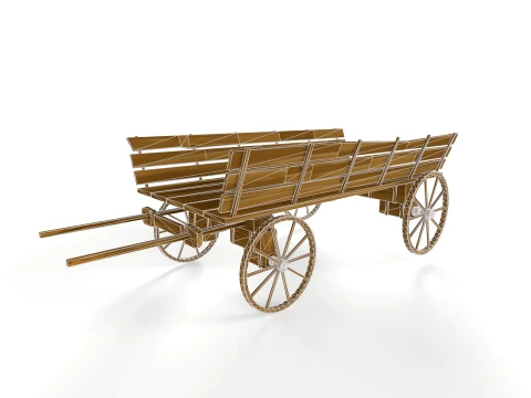 Medieval Wagon 3D Model