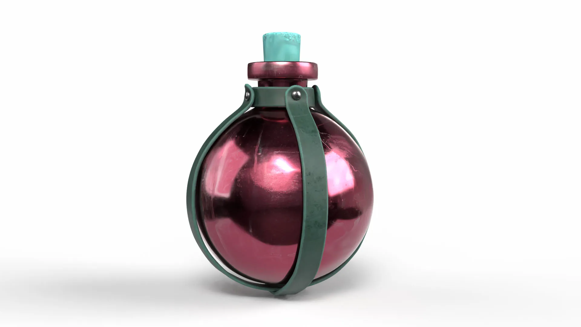 Small Bottle 3D Model .c4d .max .obj .3ds .fbx .stl .blend