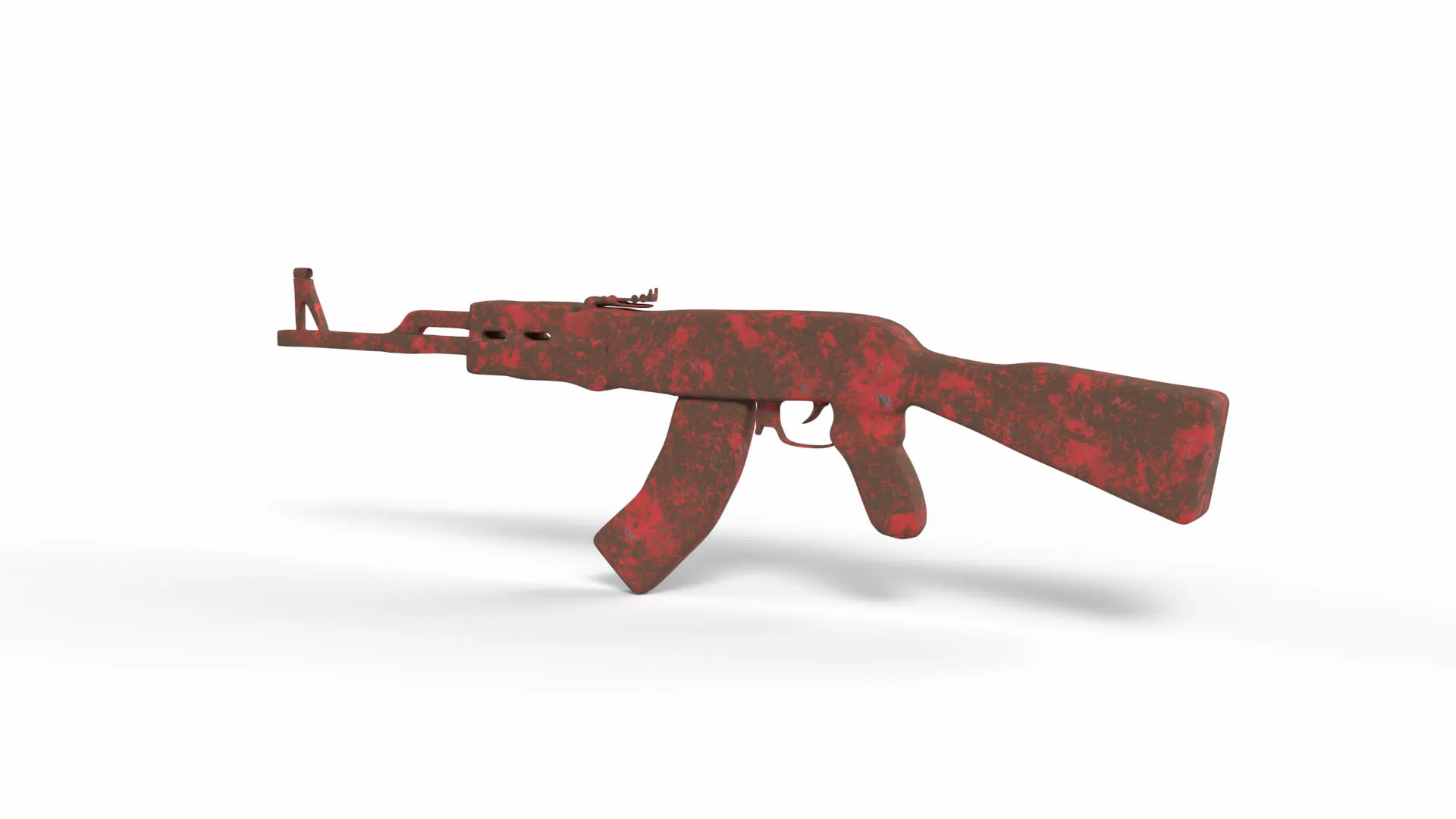 AK-47 Base Mesh 3D Model .c4d .max .obj .3ds .fbx .stl .blend