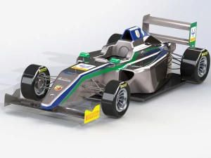 гоночна машина формули 4 3D Модель