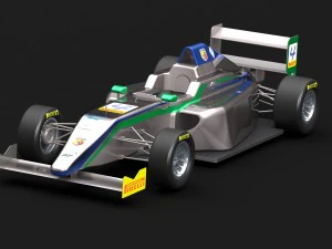 포뮬러 4 경주용 자동차 3D 모델
