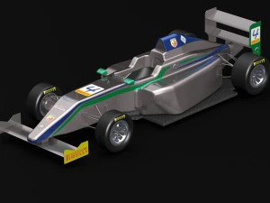 포뮬러 4 경주용 자동차 3D 모델