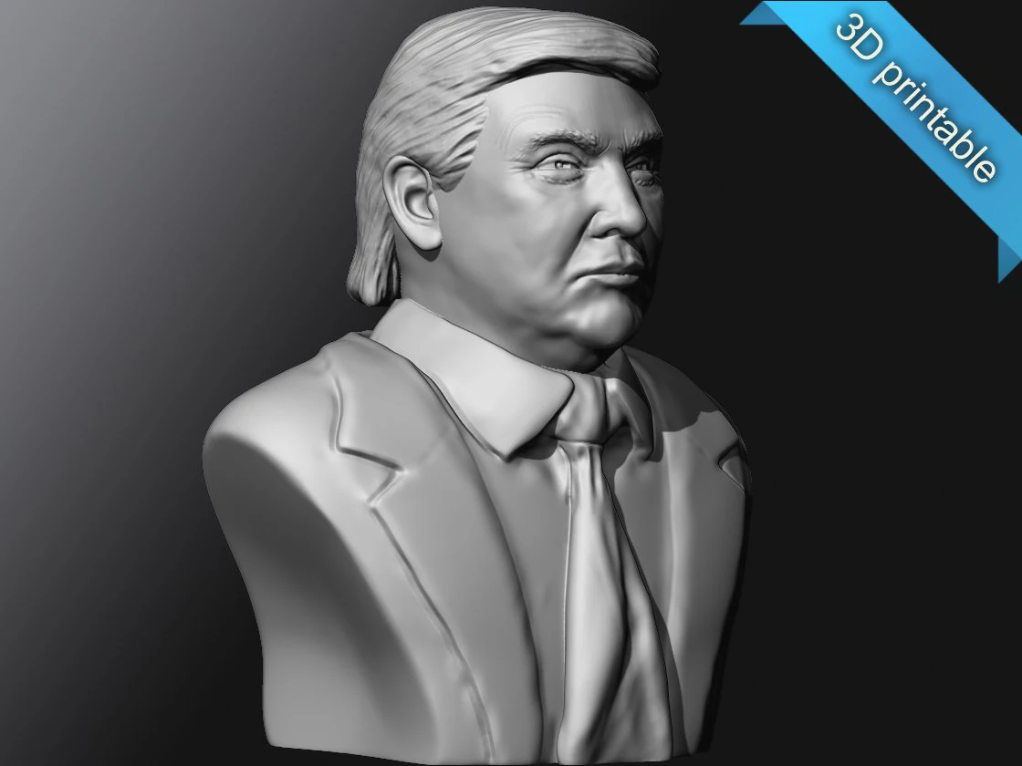 donald trump 3D Print Model .c4d .max .obj .3ds .fbx .stl .blend 