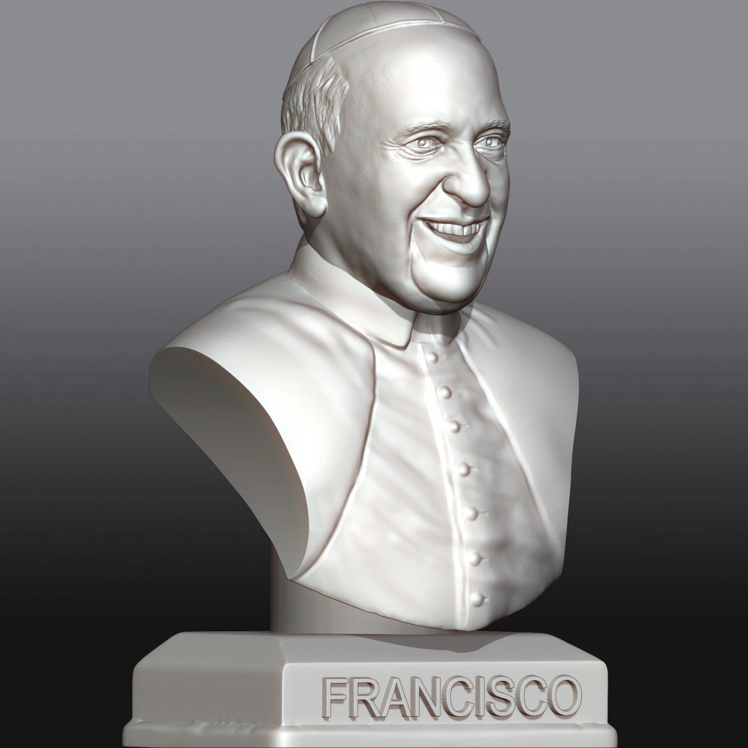 pope francis 3D Print Model .c4d .max .obj .3ds .fbx .stl .blend 