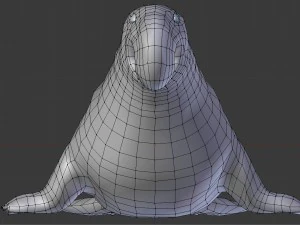 elephant seal low poly 3D Model