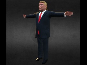 donald trump low poly Model 3D