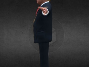 donald trump low poly Model 3D