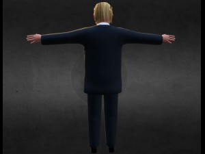 donald trump low poly Model 3D