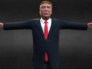 donald trump low poly Model 3D