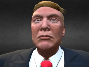 donald trump low poly Model 3D