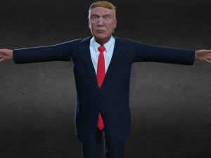 donald trump low poly Model 3D