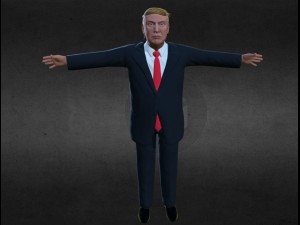 donald trump low poly Model 3D