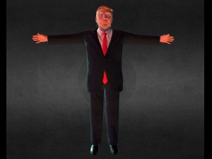 donald trump low poly Model 3D