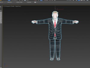 donald trump low poly Model 3D