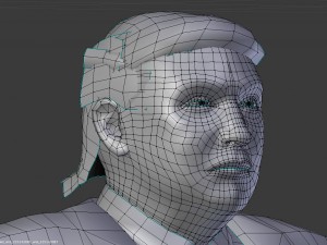 donald trump low poly Model 3D