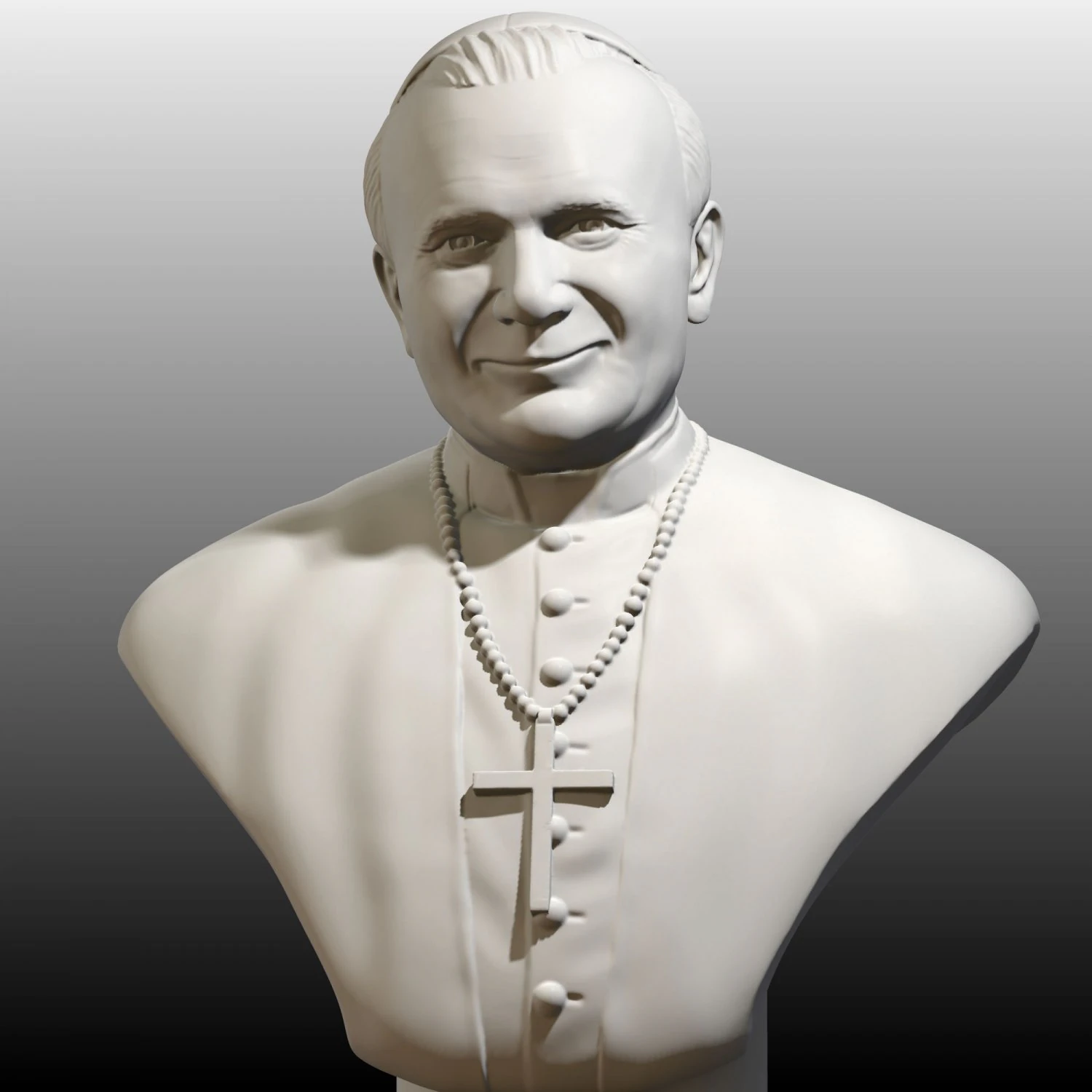 st john paul the great 3D Print Model .c4d .max .obj .3ds .fbx .stl .blend 
