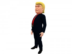 donald trump caricature 3D 模型