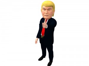 donald trump caricature 3D 模型