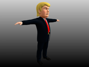 donald trump caricature 3D 模型